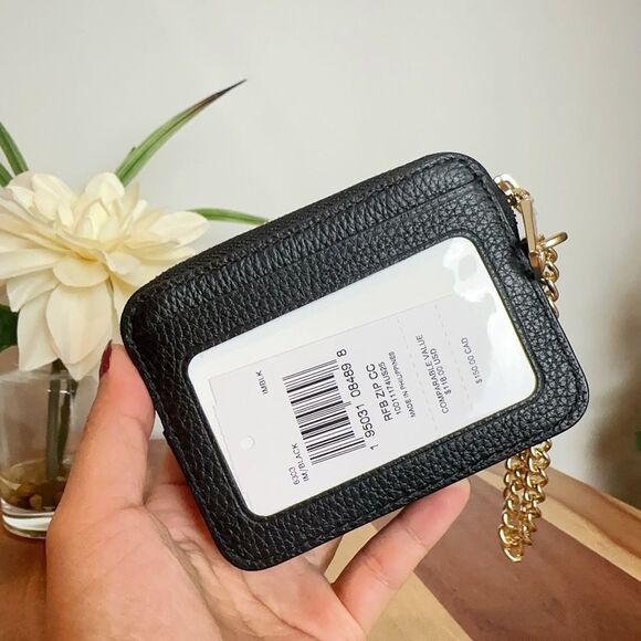 NWT Coach Leather Zip Card Case - Picture 4 of 6